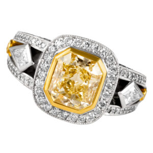 Fancy Yellow GIA Certified Diamond Ring