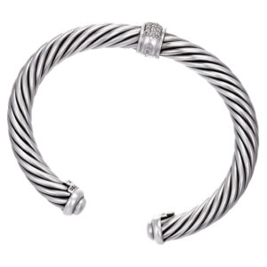 David YurmanCable Classic Bracelet with diamonds in silver