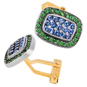 Colorful & handsome 18k cufflinks