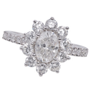 18k white gold diamond ring