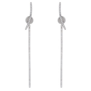 Two-Part Diamond Line Earrings