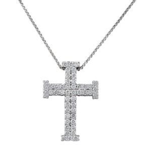 Diamond cross of app. 2 cts in brilliant diamonds