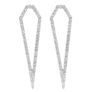 18k white gold and diamond earrings