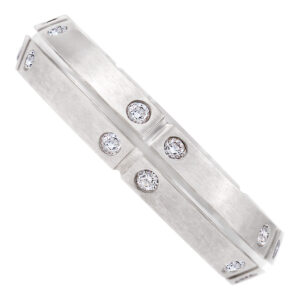 Tiffany & Co. Streamerica band with Diamonds 0.20 carats in. Size 8.5.