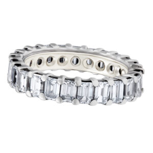 Eternity diamond ring in platinum