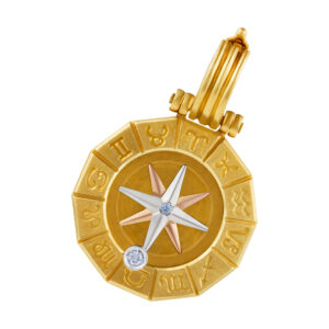 Virgo pendant In 18k yellow gold