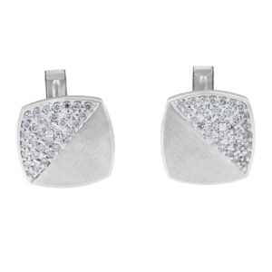 Cufflinks in 18k white gold with 1.05 carats in diamonds