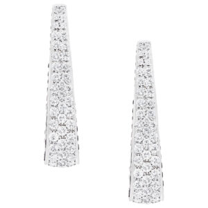 Glittering white and black diamonds earrings