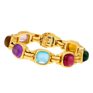 Marlene Stowe Multi Colored Gem Bracelet In 18k