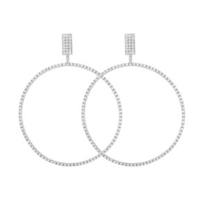 Large Hoop earrings in 18k white gold