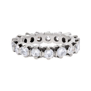 Eternity band in 18k white gold approx 2.5 cts in diamonds H-I color, SI1 clarity