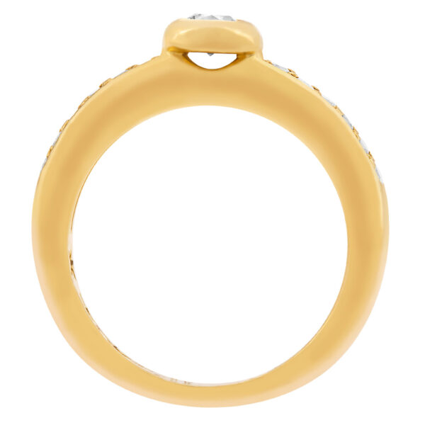 Simple & elegant diamond ring in 18k yellow gold. 0.50 carats. Size 5