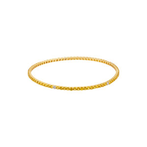 Yellow sapphire & diamond bangle in 18k yellow gold