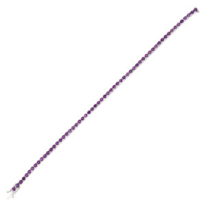 Amethyst tennis bracelet in 18K white gold