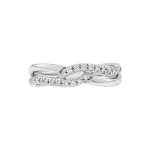 18K white gold ring with diamonds