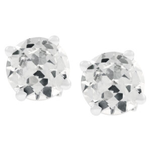 GIA Certified Round Diamond Studs .93 cts F Color VS Clarity .89cts E Color SI-1 Clarity