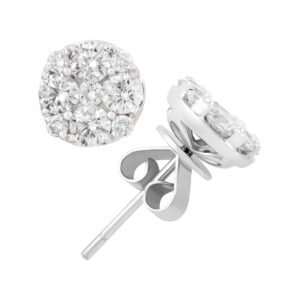 Diamond studs in 18K white gold