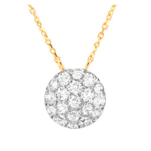 Diamond necklace in 18k yellow gold