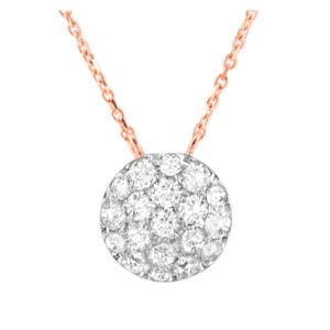 Diamond necklace in 18k rose gold