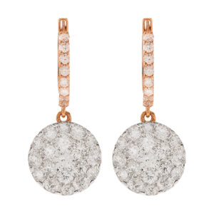 Diamond earrings in 18k rose gold