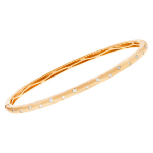 Slim bangle in 18k with diamonds