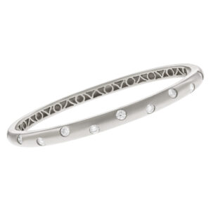 Bangle in 18k white gold with diamonds