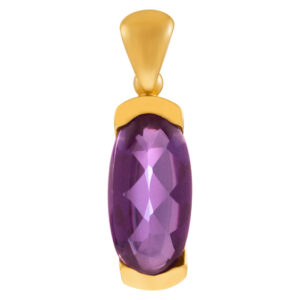 Sensuous Amethyst pendant in 18K yellow gold