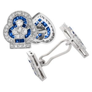 House Of Cards Cufflinks in platinum