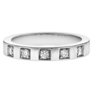 Bvlgari Marry me platinum wedding band with 5 diamonds