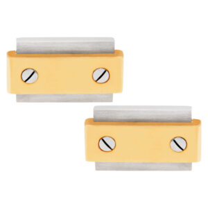 Cartier Santos cufflinks in 18k yellow gold and stainless steel