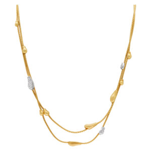 H.Stern "World Collection" drop necklace in 18k yellow gold with 0.35cts in diamond accents