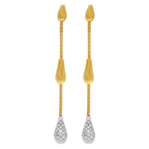 H.Stern Drop earrings with diamond accents in 18k yellow gold