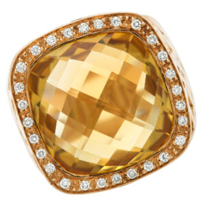 Roberto Coin citrine & diamonds ring