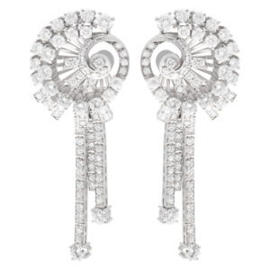 Vintage diamond earrings with approx. 5 carats in diamonds