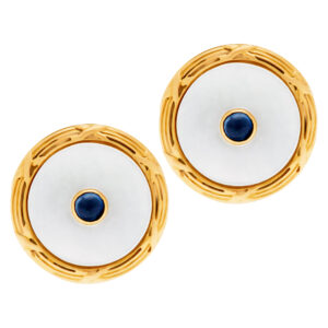 MOP cufflinks in 18k yellow gold