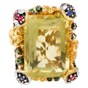 Fabulous citrine ring in 18k