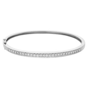 Diamond bangle in 14K white gold