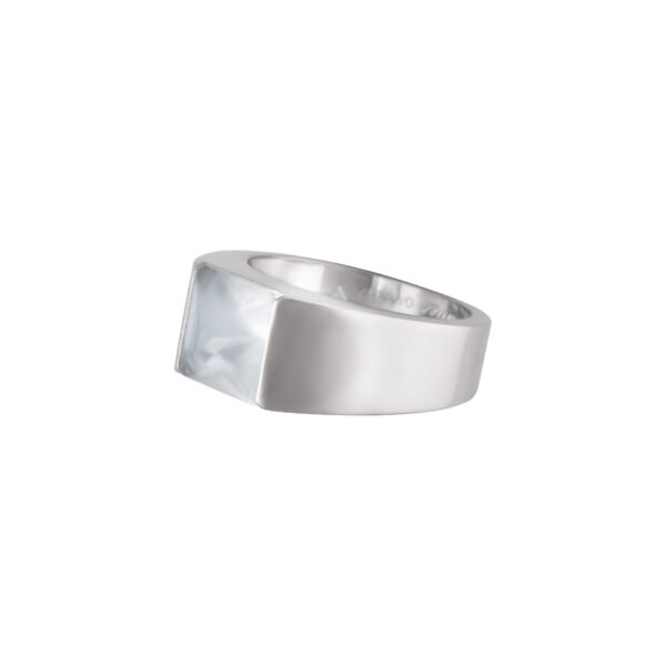 Cartier Tank ring in 18k white gold with moonstone