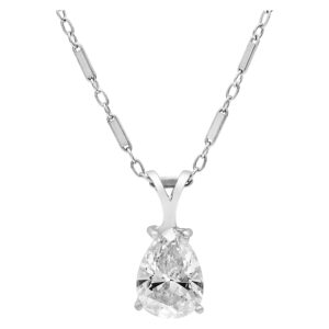 GIA Certified Pear Shape Diamond 2.07cts  K Color VS1 Clarity set in a necklace