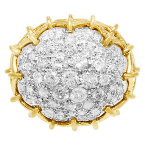 Honeycomb ring in 18k with over 4 cts in diamonds