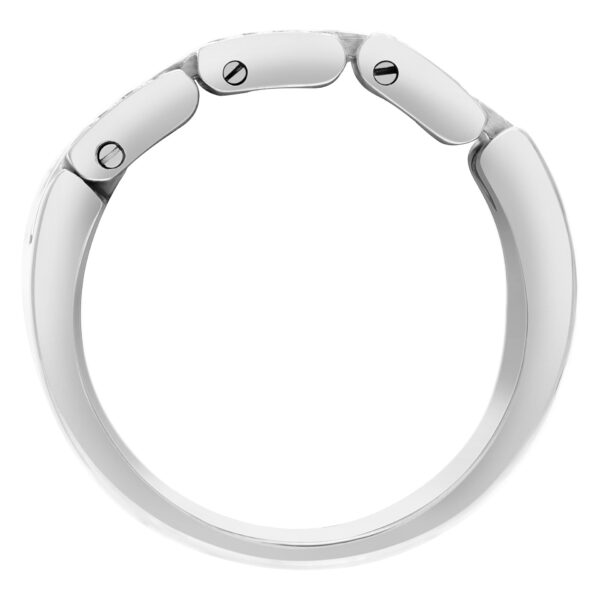 Compliment your Cartier! 18k white gold Tank American style flexible ring