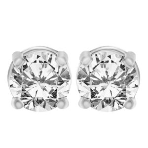 GIA Certified Round Diamond Studs 1.14cts J Color VS2, 1.12cts H Color VS1 Clarity