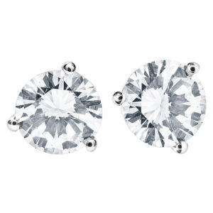 Gia Certified Round Diamond Studs 1.02cts M Color Vs1 Clarity, 1.21cts M Color Vs1 Clarity