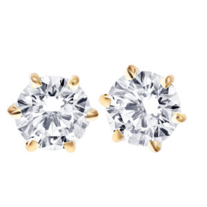 Gia Certified Round Diamond Studs 1.03cts D Color Si2 Clarity, 1.10cts D Color Si1 Clarity