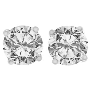 GIA Certified Round Diamond Studs 1.20 ct K Color SI2 Clarity, 1.22 ct K Color, SI2  Clarity