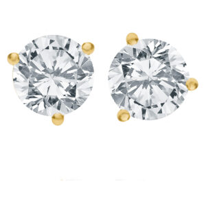 GIA Certified Round Diamonds Studs 1.00cts (H Color, VS1 Clarity) 1.03cts (J, SI1)