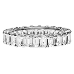 Eternity diamond ring in platinum