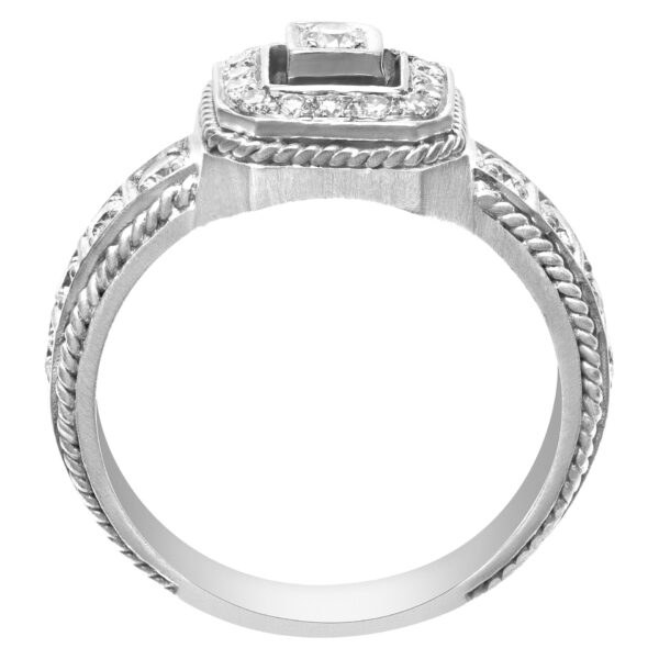 Lovely Diamond ring in 18k white gold. 0.50 carats (I color, SI clarity). Size 8.5