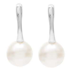 Freshwater pearls earrings in 18k white gold.