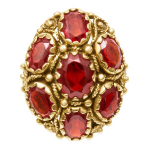 Garnet Ring In 14k Yellow Gold